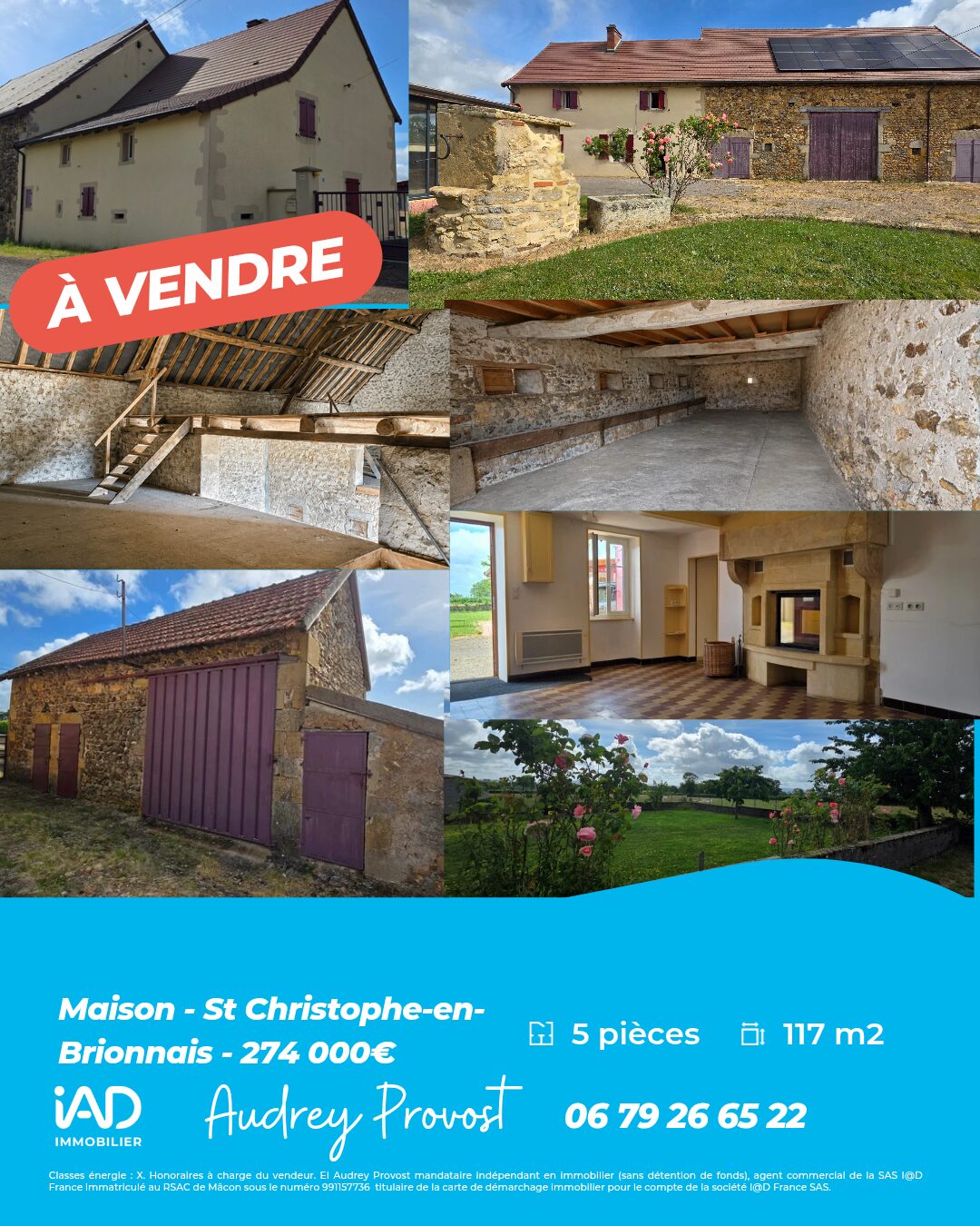 Maison à st Christophe en brionnais 71800