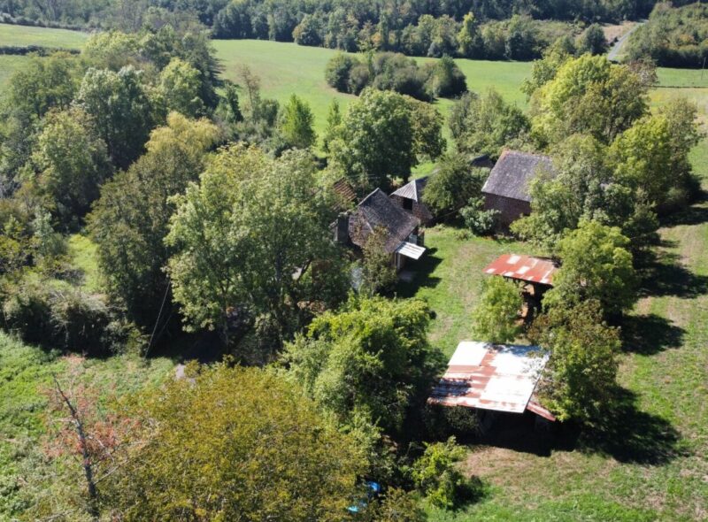 Ferme en pierre à rénover et belles granges isolées par 7 hectares de terrain