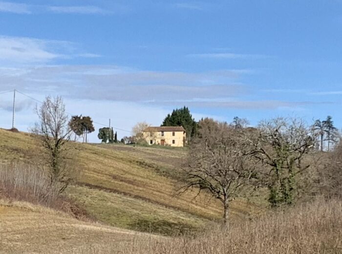 Une charmante ferme gasconne avec une vue imprenable sur les Pyrénées. – Maison ancienne à Laveraët