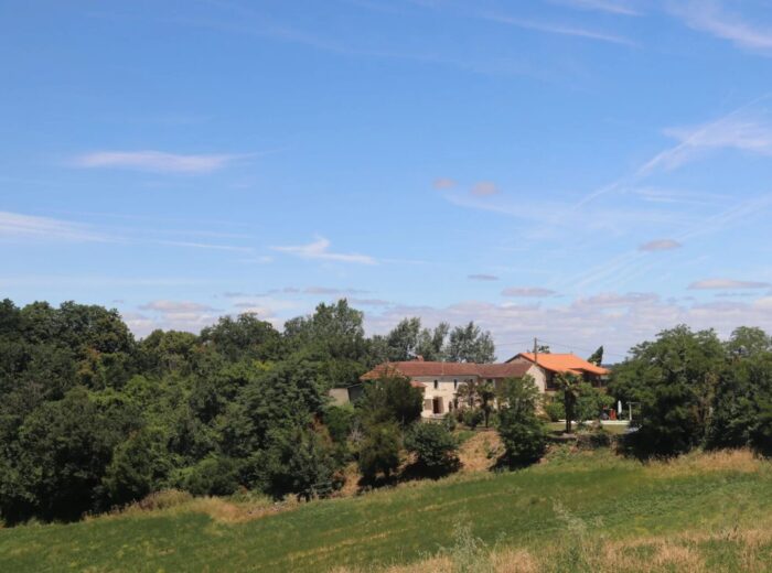 Maison Gascon avec vue panoramique sur les Pyrénées – Château à Laveraët