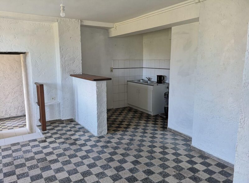 A vendre dans le village de Bassoues, Gers: Maison avec 3 chambres, travaux à terminer, avec un jardin de 318m2