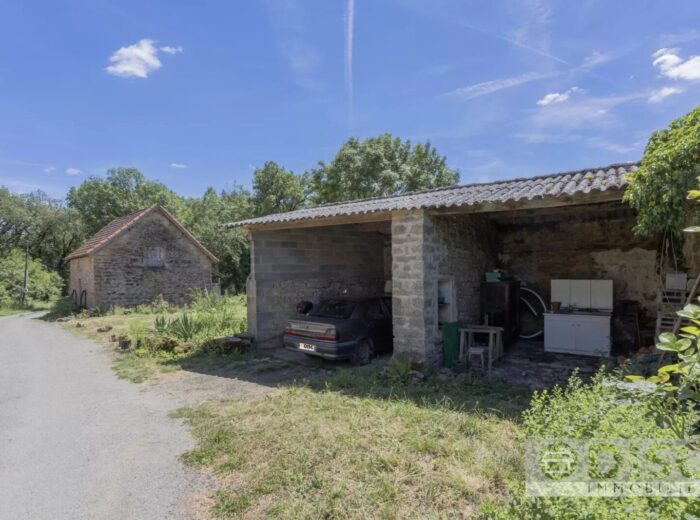 Charmant ensemble avec petite maison et dépendances. – Maison ancienne à Puylagarde
